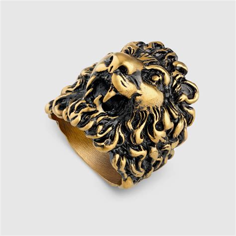 gucci lion ring mens|female Gucci lion ring.